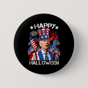 Lustiges Joe Biden 4. Juli Shirt Frohes Halloween Button