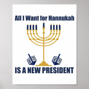 Lustiges jüdisches anti-Trump-politisches Chanukka Poster