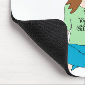 Lustiges jüdisches Yoga-Küken Shalommm Mousepad (Ecke)