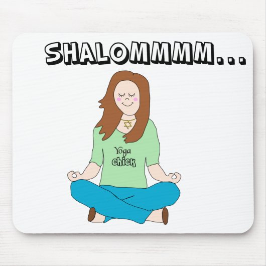 Lustiges jüdisches Yoga-Küken Shalommm Mousepad (Vorne)