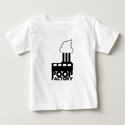 Lustiges "kacken Sie Fabrik-" Säuglings-Shirt Baby T-shirt (Vorderseite)