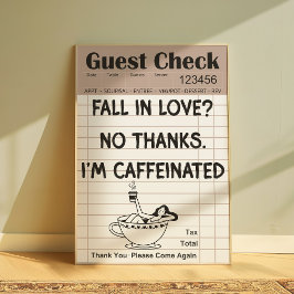 Lustiges Kaffee-Gastcheck-Poster Poster