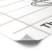 Lustiges Kaffee-Gastcheck-Poster Poster (Ecke)