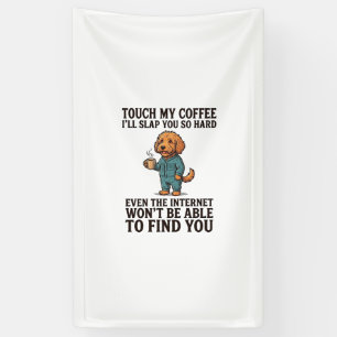 Lustiges Kaffee-Hund Vintage-Gravur-Shirt-Design_1 Banner