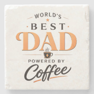 Lustiges Kaffee-Liebhaber-Vater-Design Steinuntersetzer