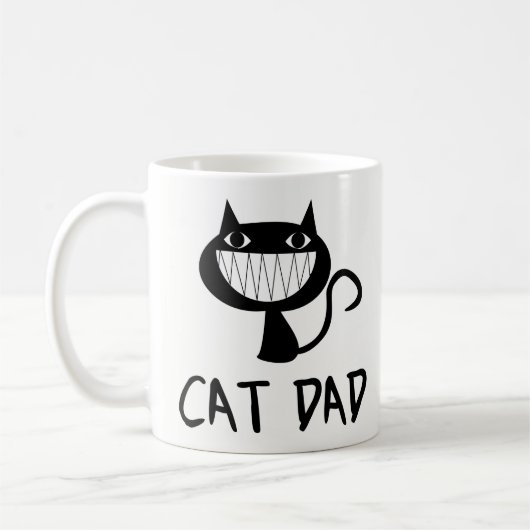 Lustiges Kaffee-Tassen-Geschenk - Katzen-Vater - Kaffeetasse (Links)