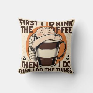 Lustiges Kaffeedesign – Kissen