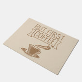 lustiges Kaffeekonzept Fußmatte (Schrägansicht)