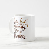 Lustiges Kaffeepaar Valentinstag Geschenk Kaffeetasse (Vorderseite Links)
