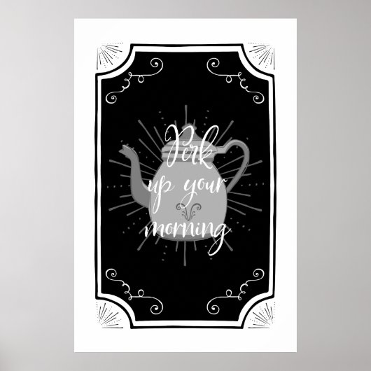 Lustiges Kaffeeschild Poster (Vorne)