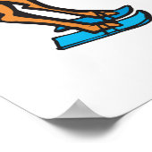 lustiges Kamel auf Ski Poster (Ecke)