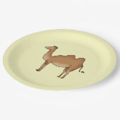 lustiges Kamel Pappteller (Schrägansicht)