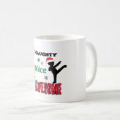 Lustiges Kampfkunst-Weihnachten Kaffeetasse (VorderseiteRechts)