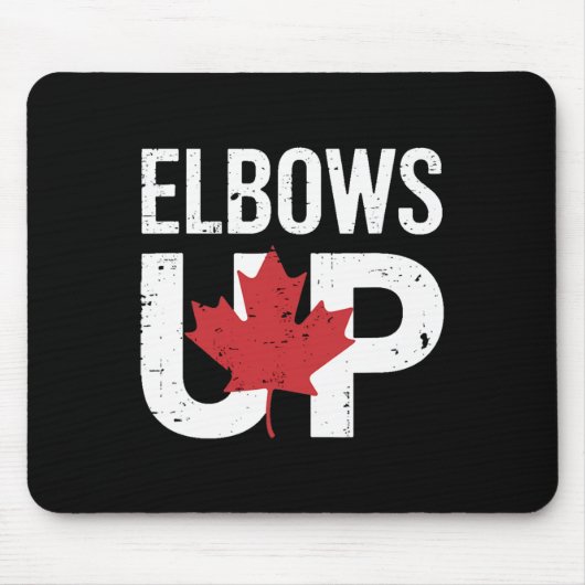 Lustiges Kanada-Meme reckt die Ellenbogen hoch Mousepad (Vorne)