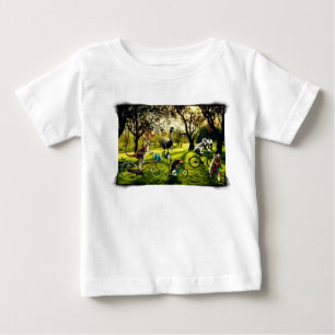 Lustiges Känguru Koala Wombat Emu Radfahren Baby T-shirt