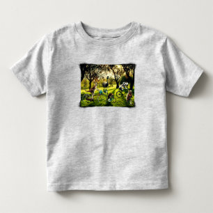 Lustiges Känguru Koala Wombat Emu Radfahren Kleinkind T-shirt