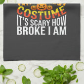 Lustiges kaputtes Halloween-Kostenümdesign für ein Geschirrtuch (Gefaltet)