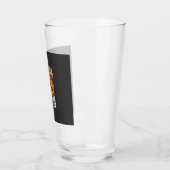 Lustiges kaputtes Halloween-Kostenümdesign für ein Glas (Links)