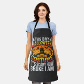 Lustiges kaputtes Halloween-Kostenümdesign für ein Schürze (Getragen)