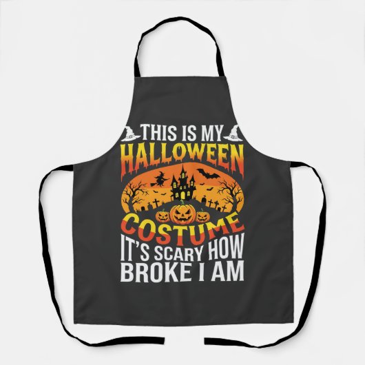 Lustiges kaputtes Halloween-Kostenümdesign für ein Schürze (Vorderseite)