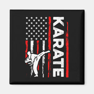 Lustiges Karate-Design 4. Juli USA Amerikanische F Magnet