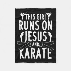 Lustiges Karate-Design für Frauen Mädchen Karate M Fleecedecke