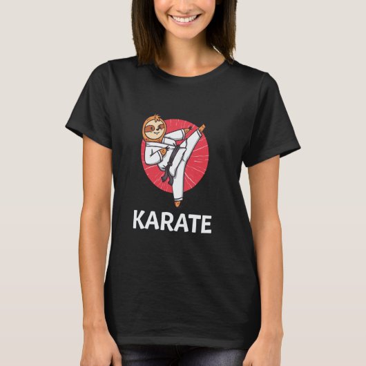 Lustiges Karate Faultier T-Shirt (Vorderseite)