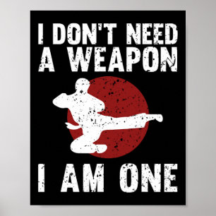 Lustiges Karate für Männer Frauen Taekwondo Kampfs Poster