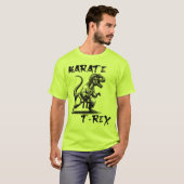 Lustiges Karate T-Rex Dinosaurier T-Shirt (Vorne ganz)
