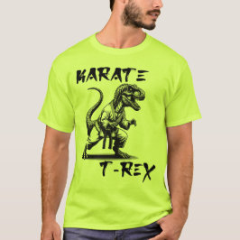 Lustiges Karate T-Rex Dinosaurier T-Shirt