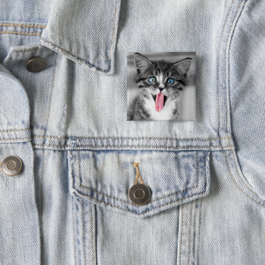 Lustiges Kätzchen Button (Beispiel)
