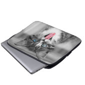Lustiges Kätzchen Laptopschutzhülle (Vorne Knopf)