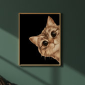 Lustiges Kätzchen mit großen Augen Poster