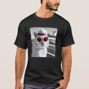 Lustiges Katze Kreuzfahrtschiff und passendes Weih T-Shirt