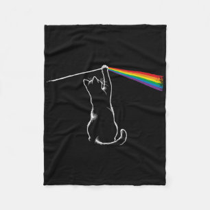 Lustiges Katze Rock-Musik-Geschenk Frauen Kinder M Fleecedecke