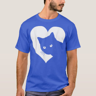 Lustiges Katze T-Shirt Liebe Katze Frauen Mädchen 