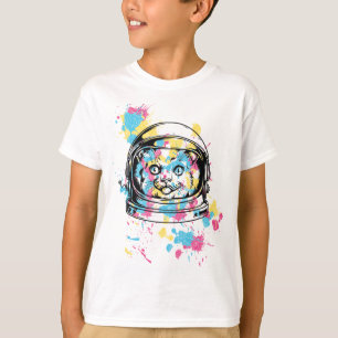 Lustiges Katze T-Shirt Weltraum Katze Alien Kätzch