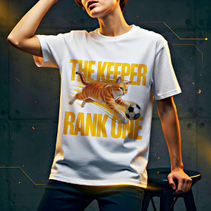 Lustiges Katze-Torhüter-T-Shirt – Geschenk für Fuß T-Shirt