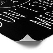 Lustiges Katzen-Design Pun Nicht Stress Meowt Lust Poster (Ecke)