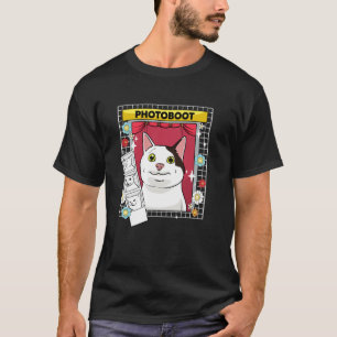 Lustiges Katzen-Fotoautomaten-Comic-Stil Katzenlie T-Shirt