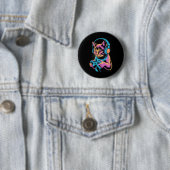 Lustiges Katzen-Gaming-Video Gamer-Katze Button (Beispiel)