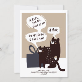 Lustiges Katzen-Geschenk (ideal für viele Anlässe) Feiertagskarte
