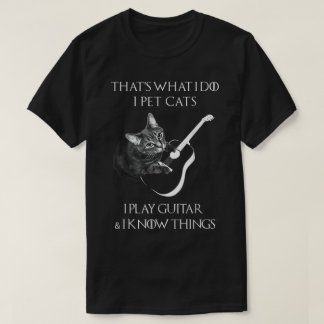 Lustiges Katzen-Gitarrist Musikliebhaber-Design T-Shirt