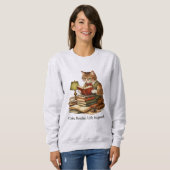 Lustiges Katzen-Lesebuch-Sweatshirt – Retro-Design Sweatshirt (Vorne ganz)