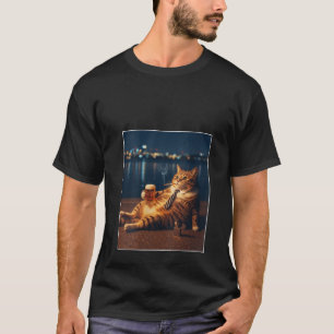Lustiges Katzen-Meme für Frauen, Bier rauchen Retr T-Shirt