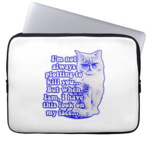 Lustiges Katzen-Meme für Katzenbesitzer und Katzen Laptopschutzhülle