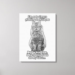 Lustiges Katzen-Meme für Katzenbesitzer und Katzen Leinwanddruck