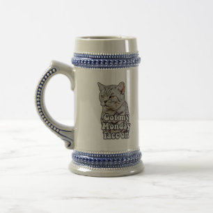 Lustiges Katzen-Meme für Katzenliebhaber und Katze Bierglas