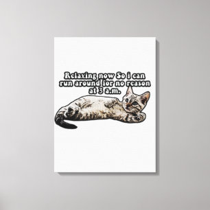 Lustiges Katzen-Meme für Katzenliebhaber und Katze Leinwanddruck