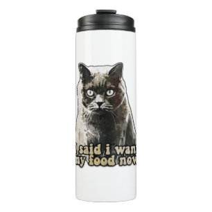 Lustiges Katzen-Meme für Katzenliebhaber und Katze Thermosbecher